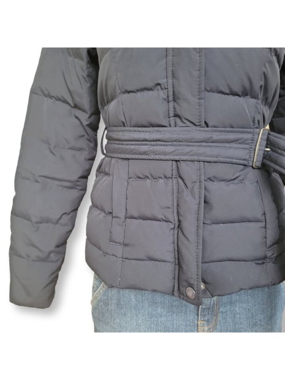 ABERCROMBIE Belton Fur Short Puffer Jacket XS - Picture 5 of 9